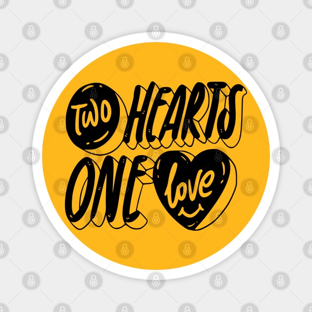 two hearts one love Magnet by RubyCollection